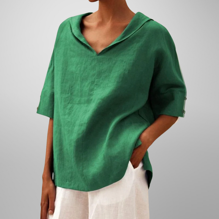 Lucy – Cotton Loose-Fitting Blouse