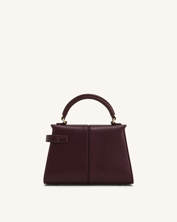 Elise Top Handle Bag - Deep Burgundy