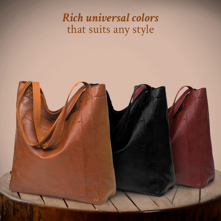 Carol - Modern Chic Leather Tote Bag