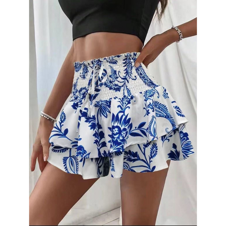 LUNINGNING™ – Lightweight Shirred Layered Summer Skort