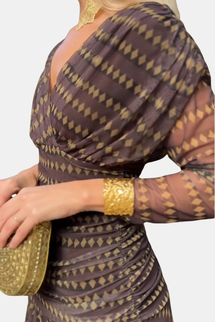 Sienna - Geometric Flow Dress