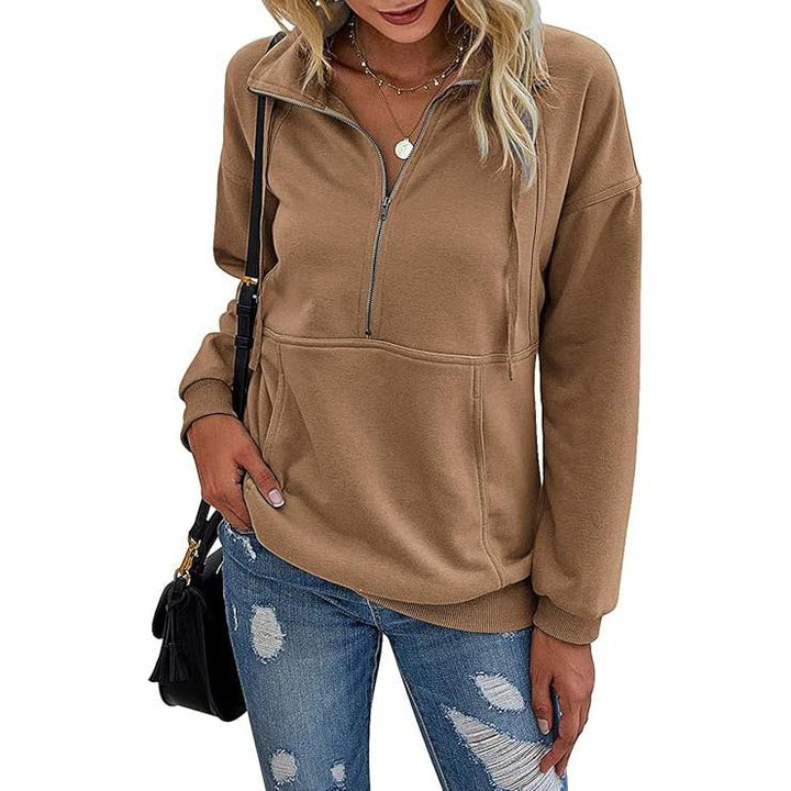 ANNIE™ - Lapel Zip-Up Sweatshirt for Women Casual Pullover