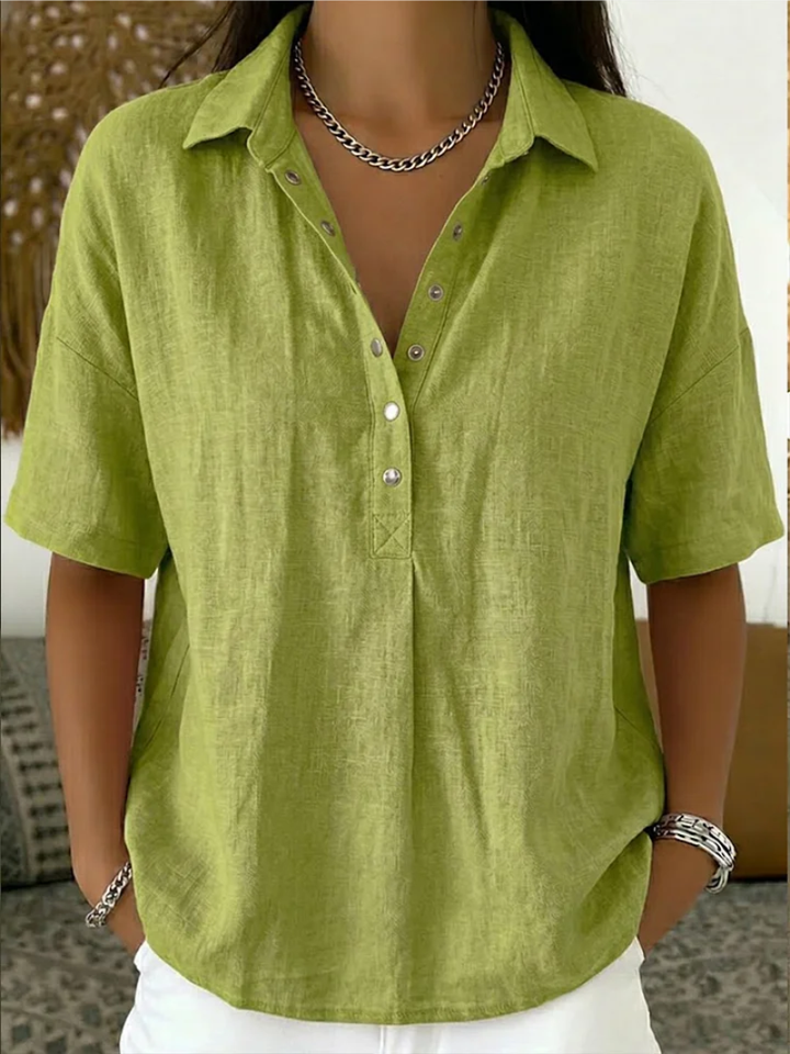 Arabella - Relaxed Fit Button Blouse
