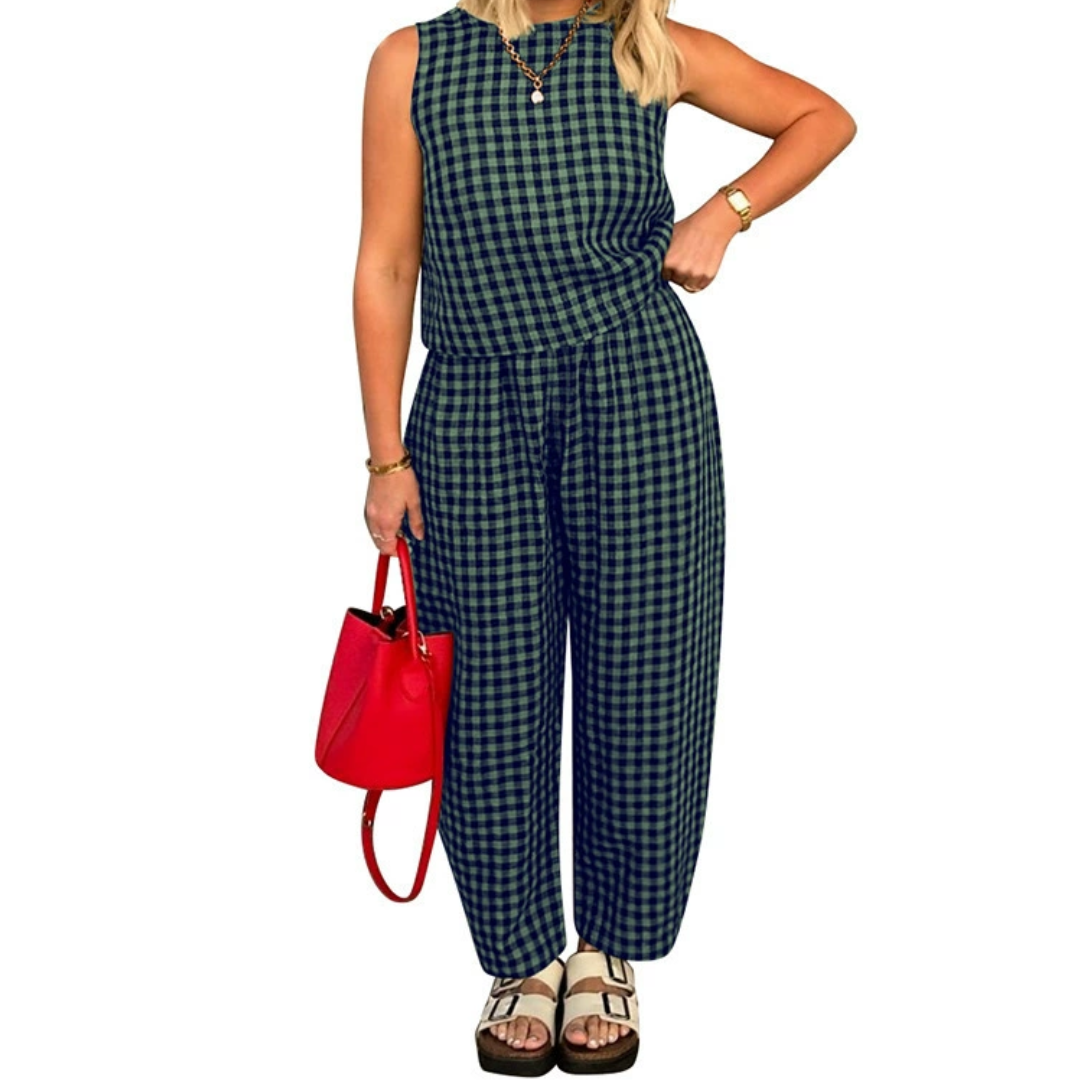 SHANIAH™ – Loose Fit Pocket Crop Top & Pants Set