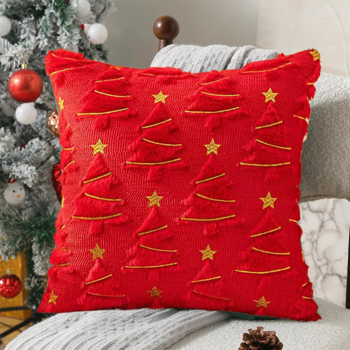 Starry Pinescape Pillow Cover