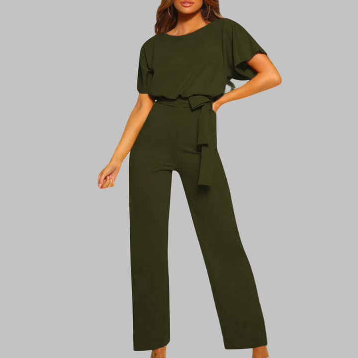 SITA™ - Casual Tie Front Batwing Sleeve Jumpsuit