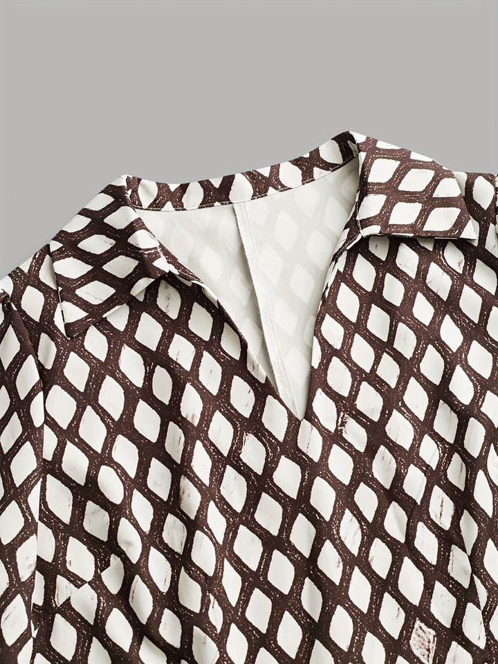 Zara lizzy | Vintage Rhombus Print Dress