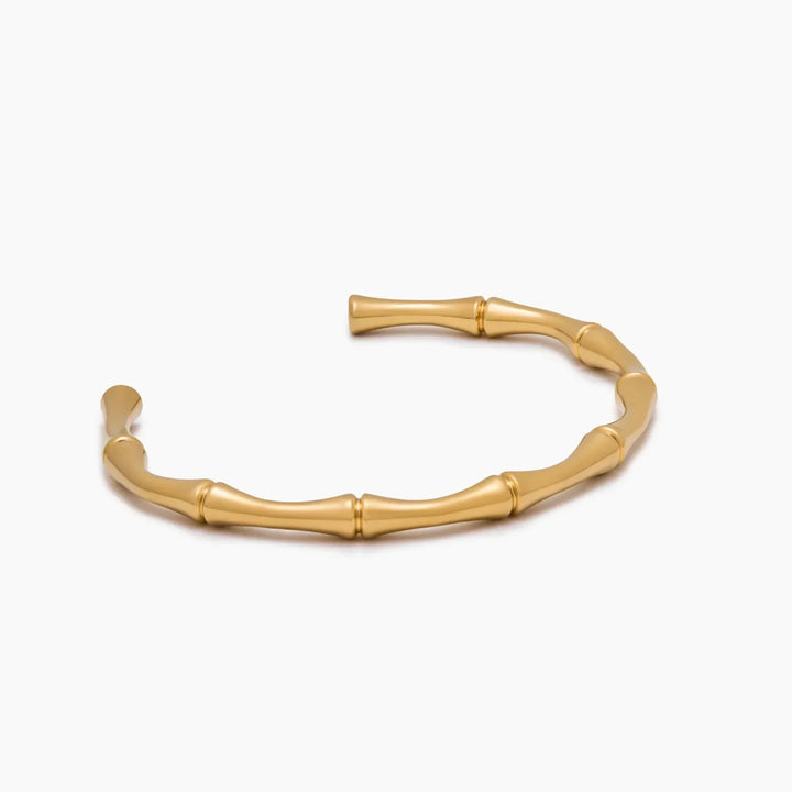 Bamboo Gold Cuff Bracelet