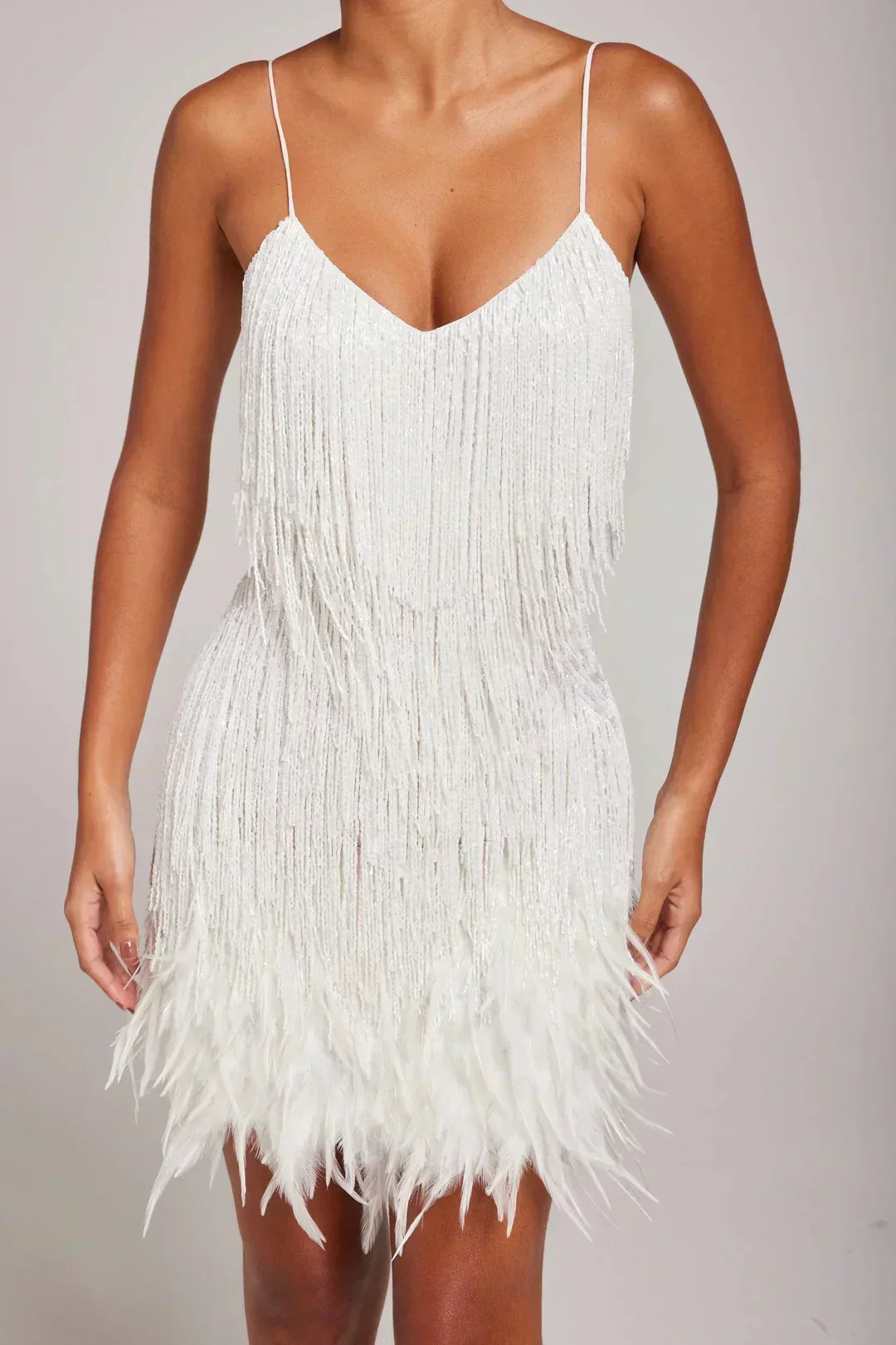 Alicia | Feather Mini Dress