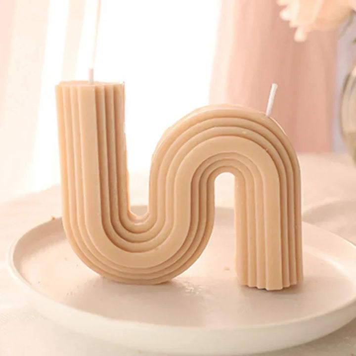 Geometric Candles S Shape Design