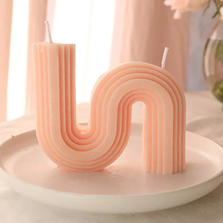 Geometric Candles S Shape Design