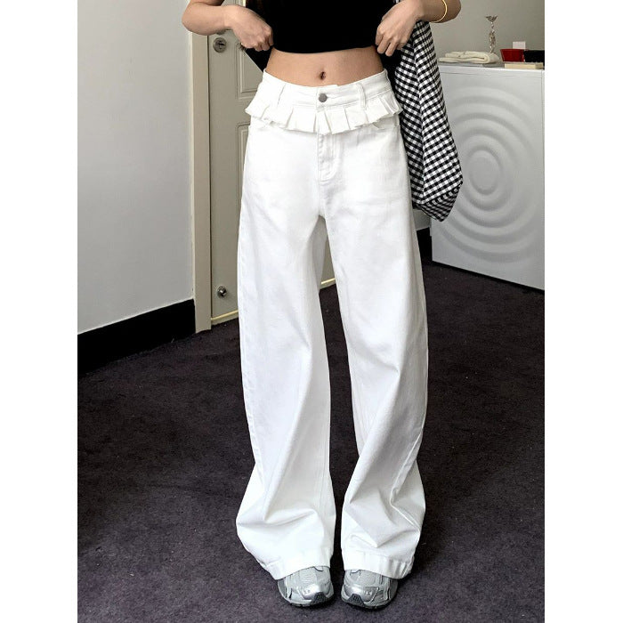 PAISLEY™ – Elegant Lace-Trimmed Wide-Leg Jeans