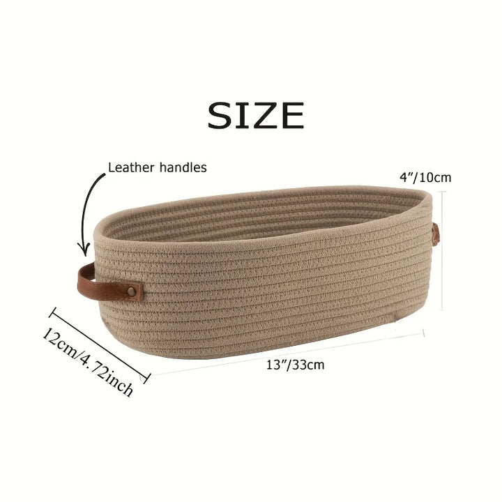 Oval Woven Bathroom Storage Basket