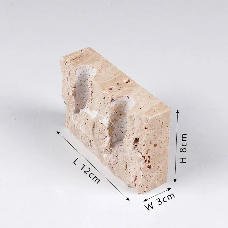 Travertine Candle Holder