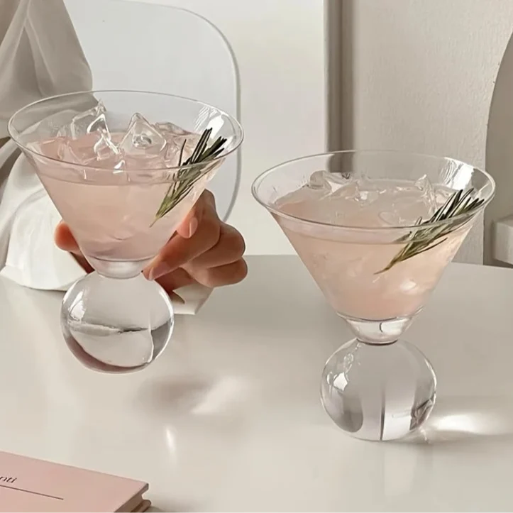 Beaded Martini Glass