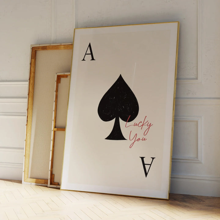 Lucky You Poker Canvas Wall Art