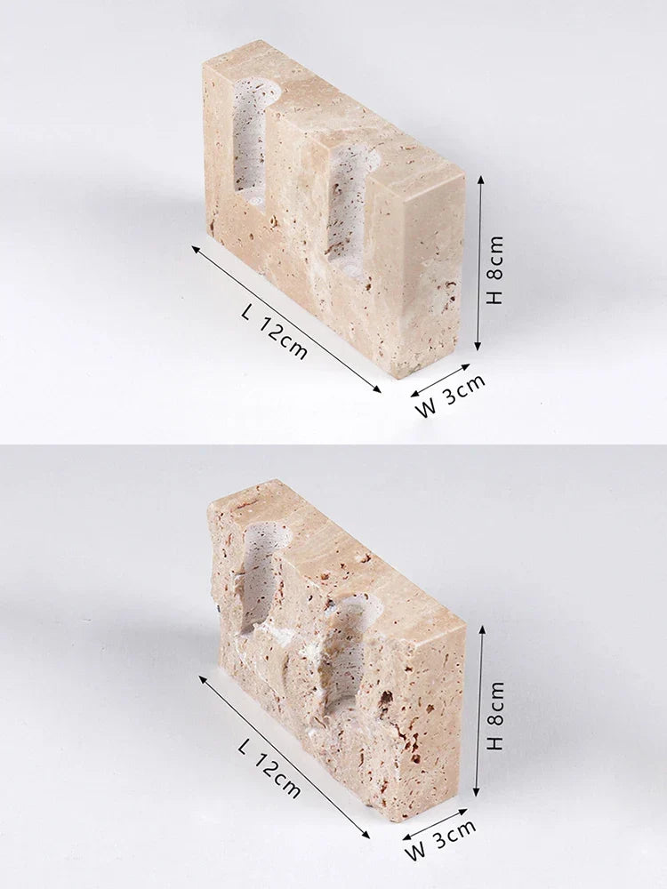 Travertine Candle Holder