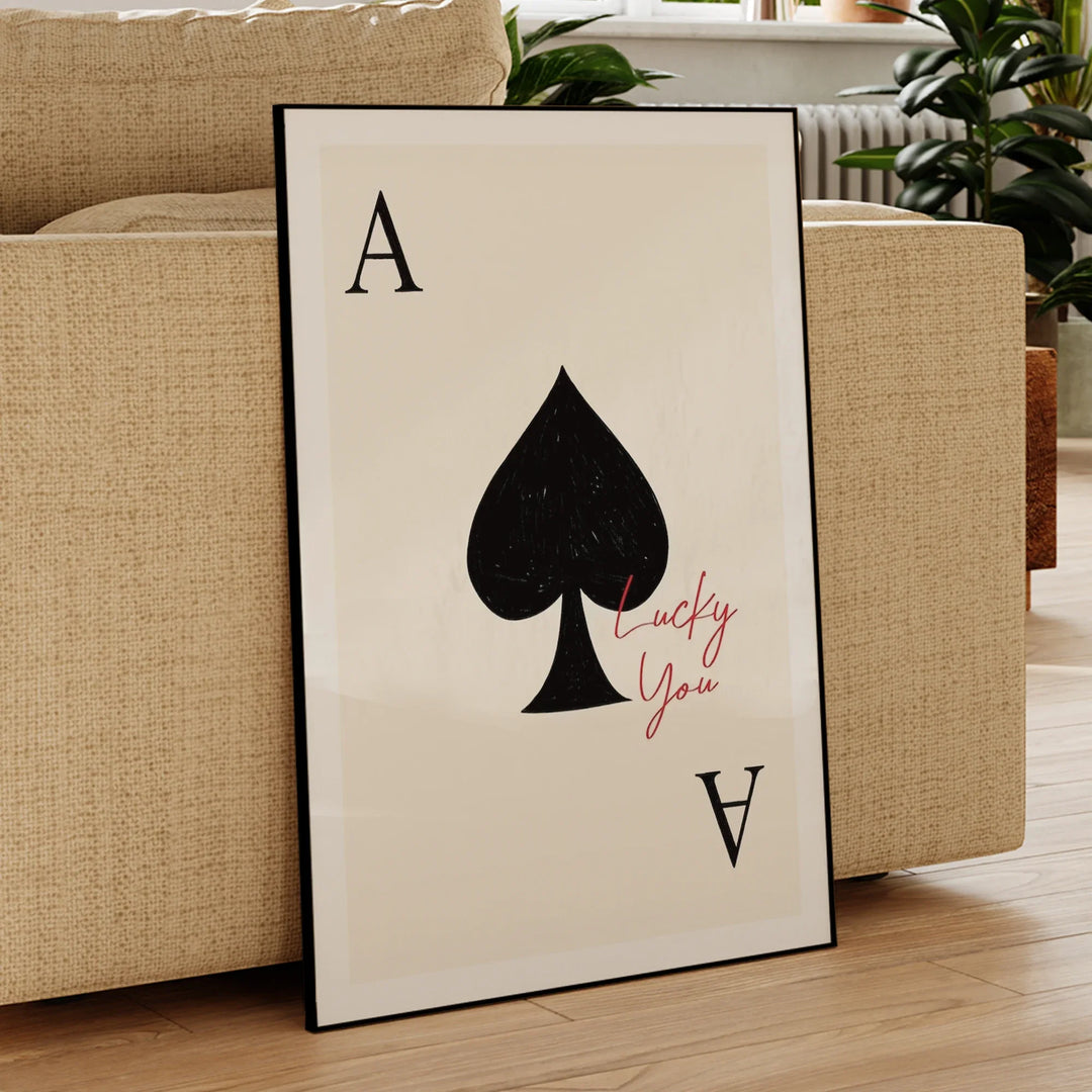 Lucky You Poker Canvas Wall Art
