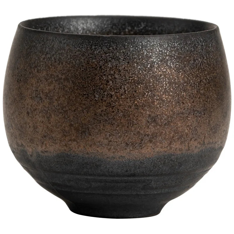 Japanese Style Handmade Stoneware Tea Cup & Bowl