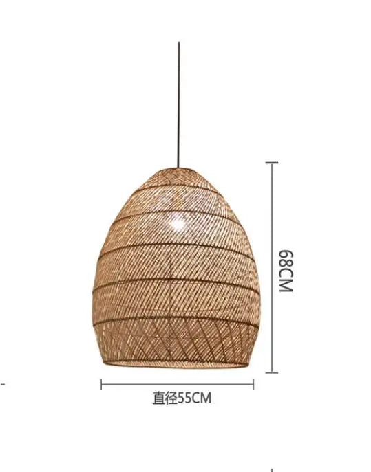 Bamboo Rattan Modern Pendant Light