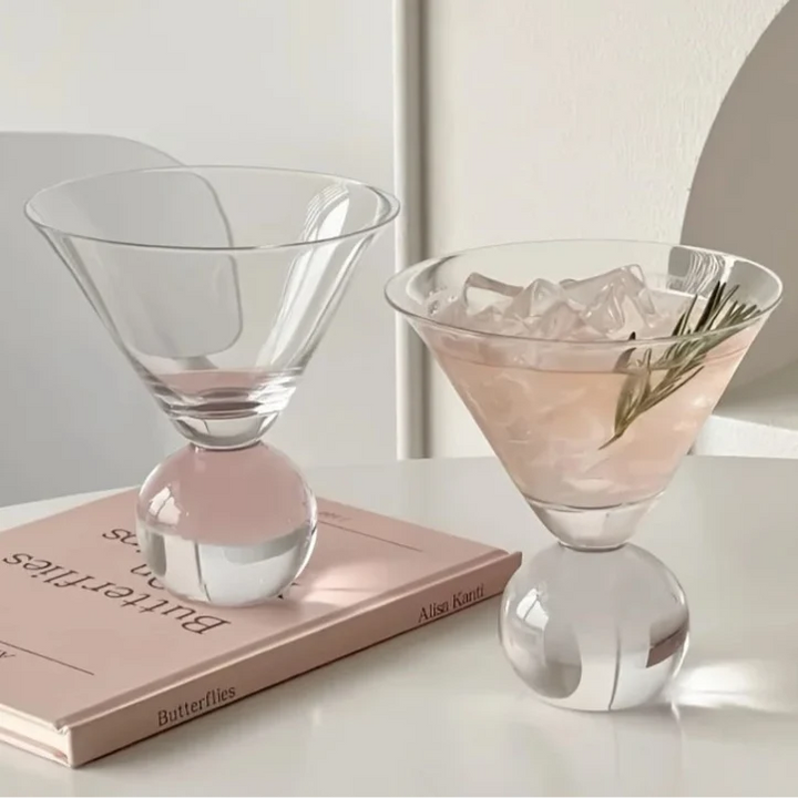 Beaded Martini Glass