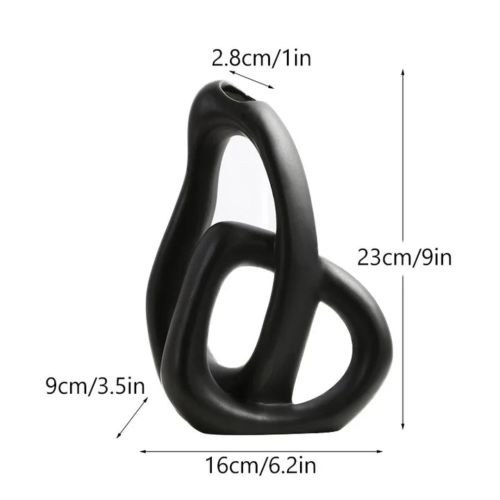 Abstract Interlinked Ceramic Vase