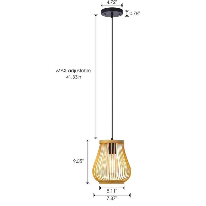 Bamboo LED Ceiling Light