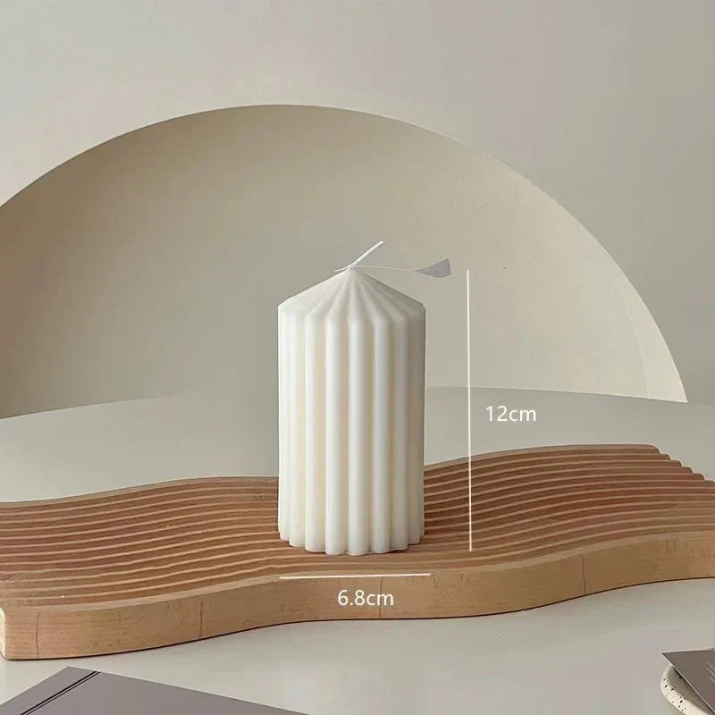 Striped Column Candles