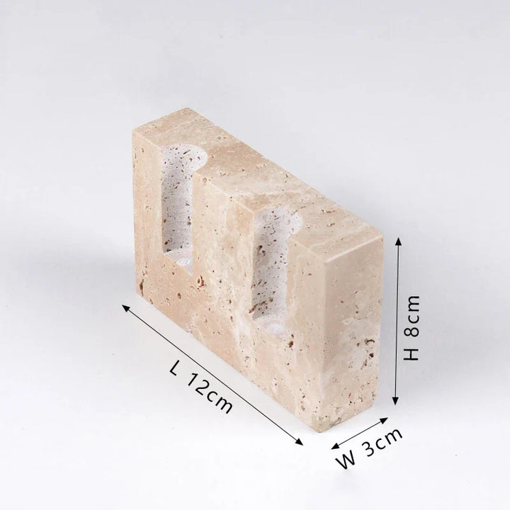 Travertine Candle Holder