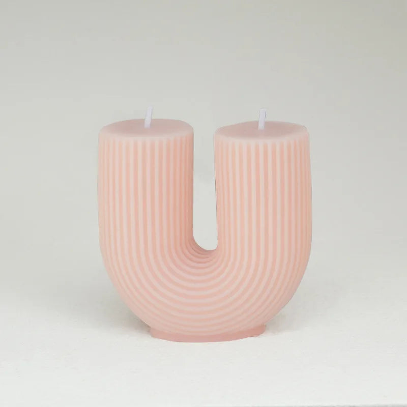 U-Shaped Geometric Scented Candle