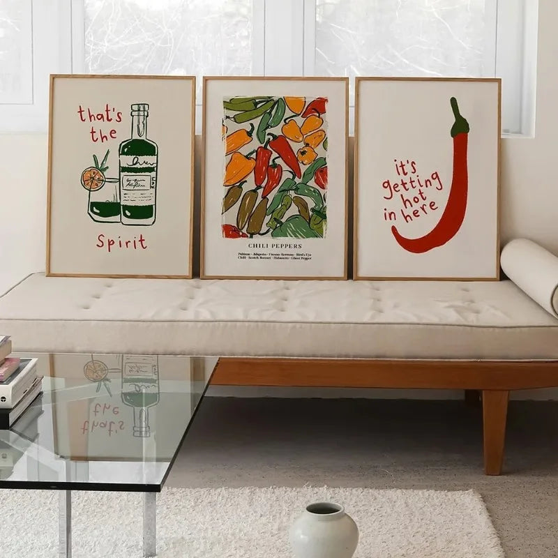 Japanese Hot Chili Pepper Wall Art