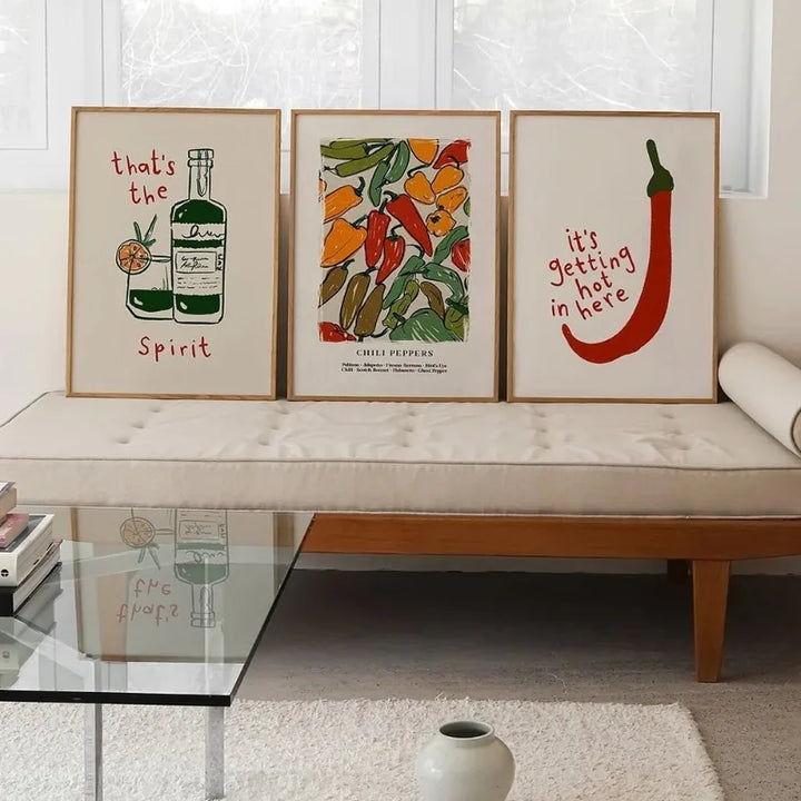 Japanese Hot Chili Pepper Wall Art