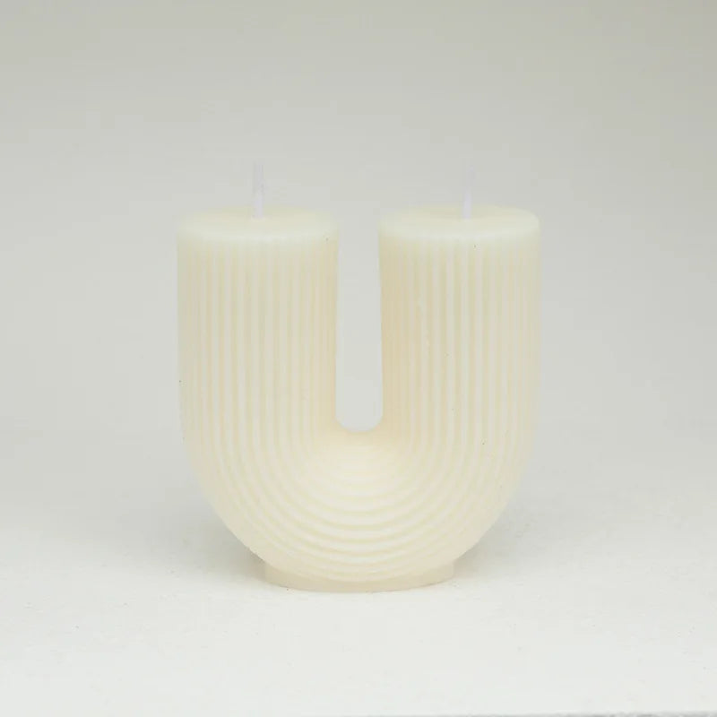 U-Shaped Geometric Scented Candle