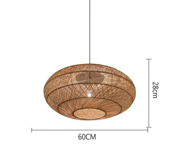 Bamboo Rattan Modern Pendant Light