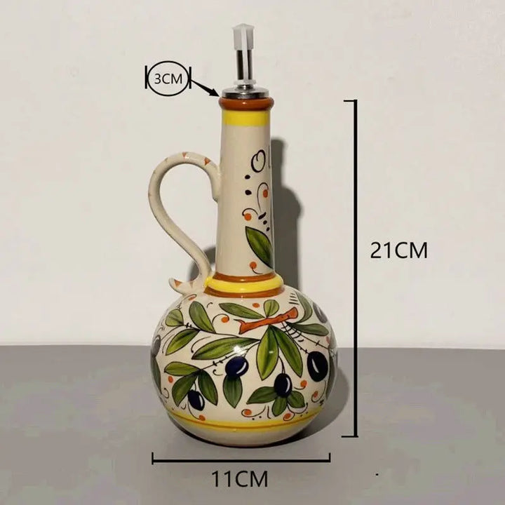 Ceramic Decorative Olive Oil Bottle