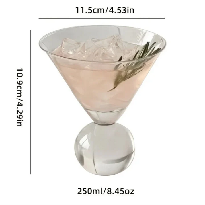 Beaded Martini Glass