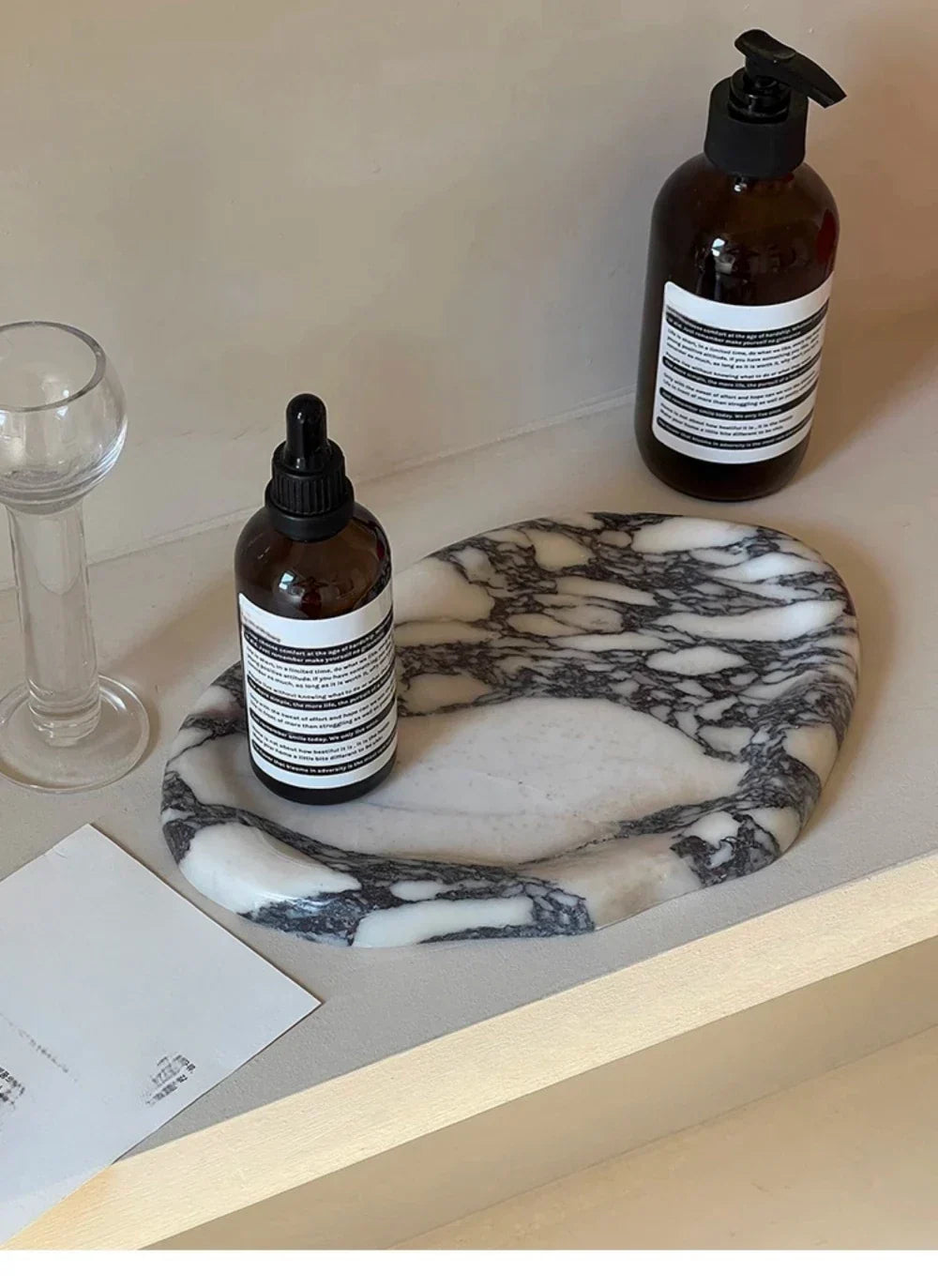 Natural Stone Calacatta Viola Marble Tray