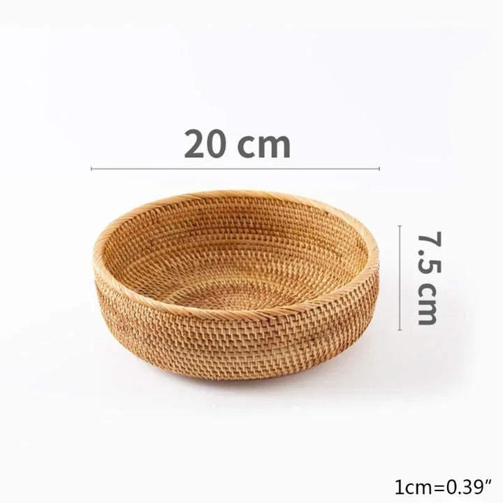 Handwoven Rectangular Rattan Wicker Basket