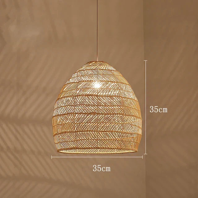 Bamboo Rattan Modern Pendant Light