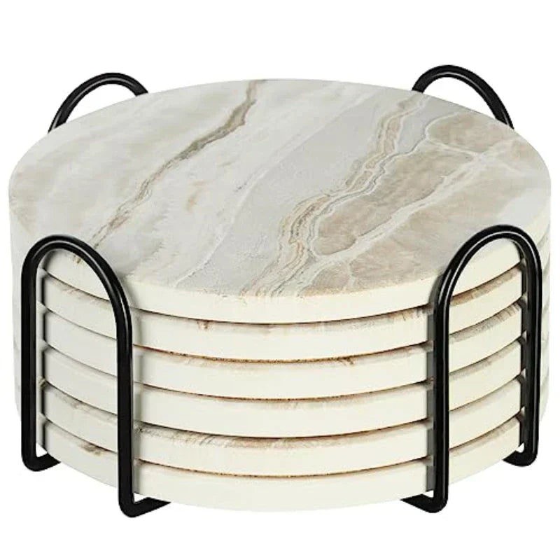 Ceramics Marble Cup Mat Coasters