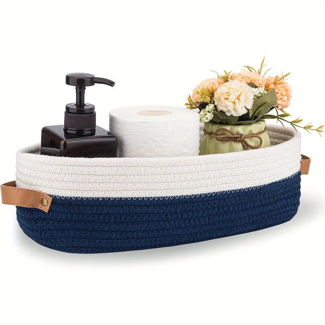 Oval Woven Bathroom Storage Basket
