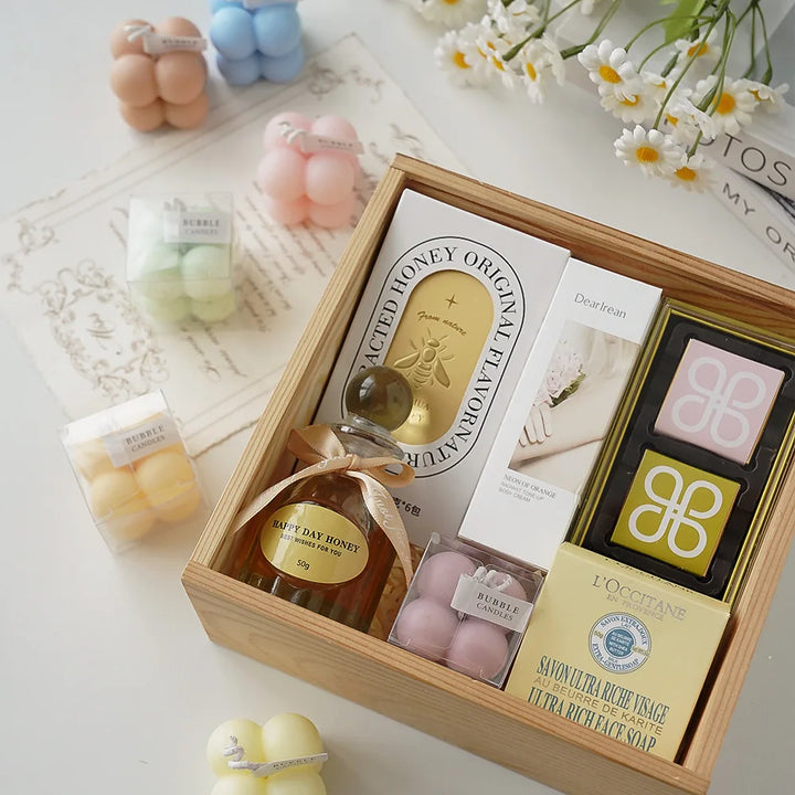 Handmade Scented Bubble Cube Candle