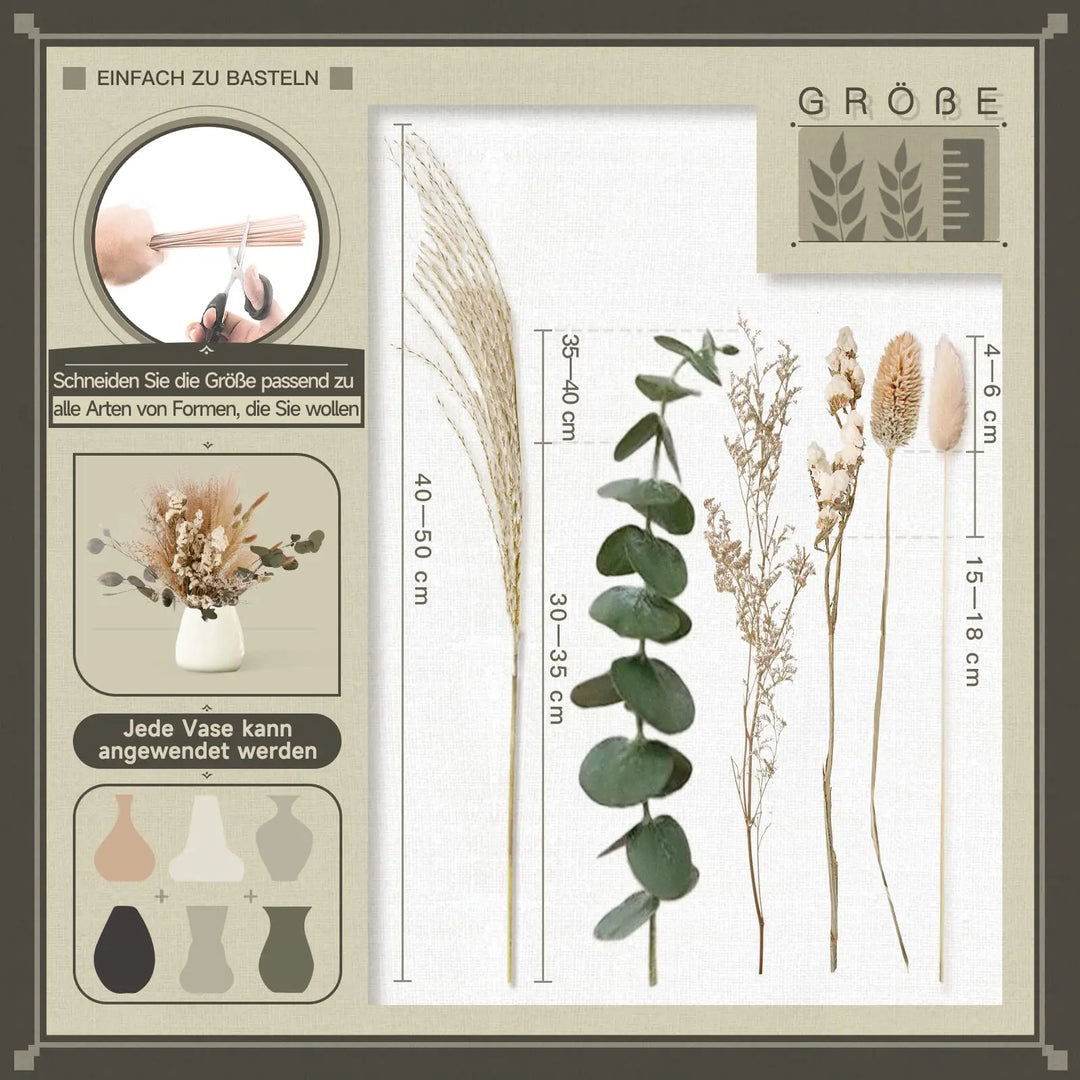 Dried Pampas & Grass Arrangement - 45PCS