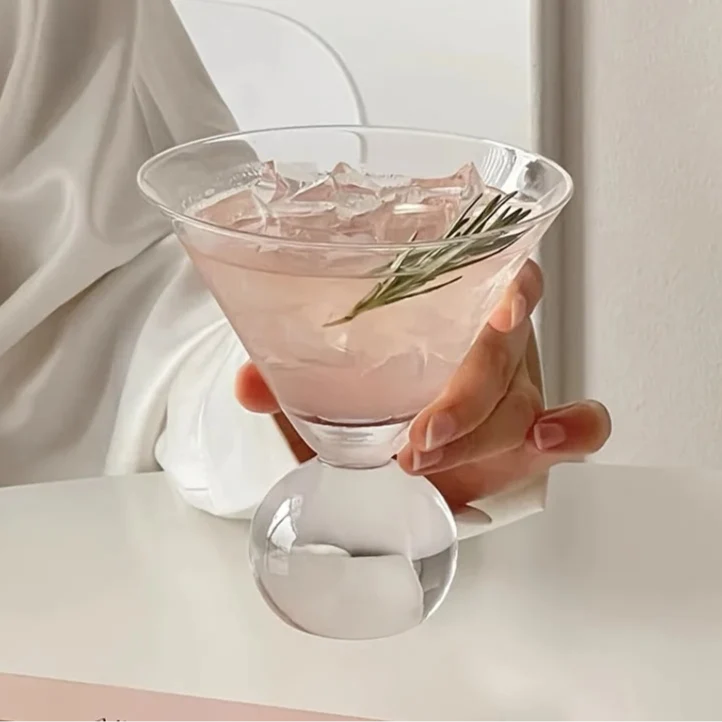 Beaded Martini Glass