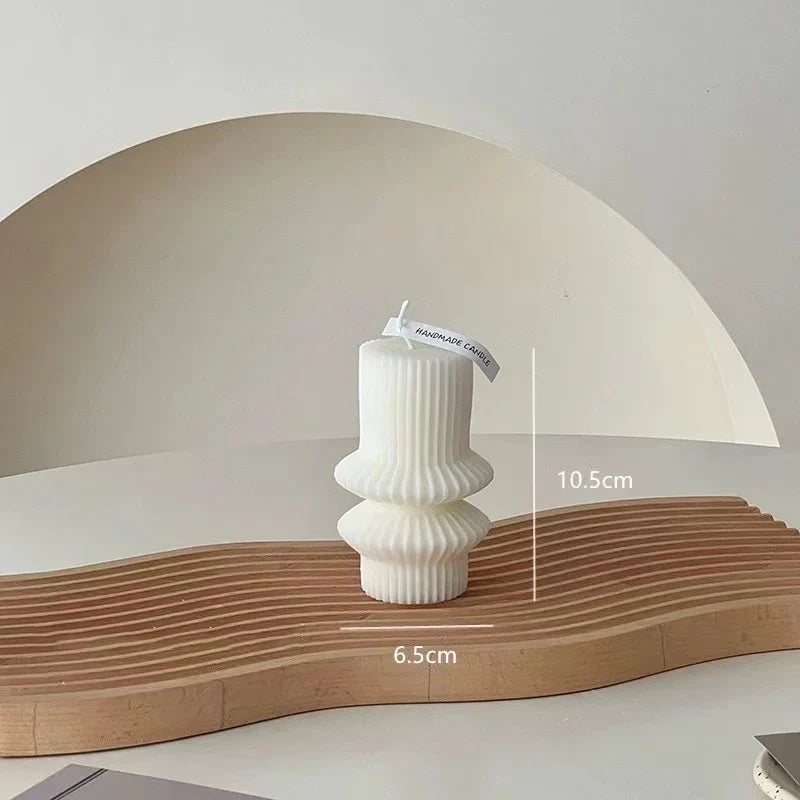 Striped Column Candles