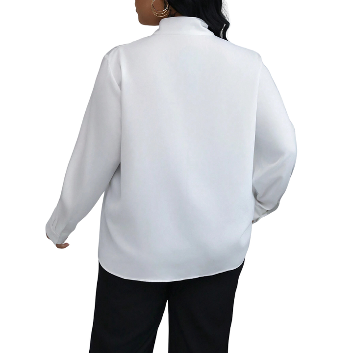JANELA™ – Sophisticated Long Sleeve High Neck Blouse