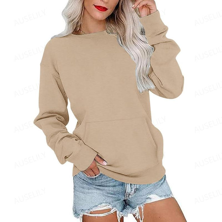 ERMA™ - Women's Lightweight Crewneck Hoodless Sweatshirt
