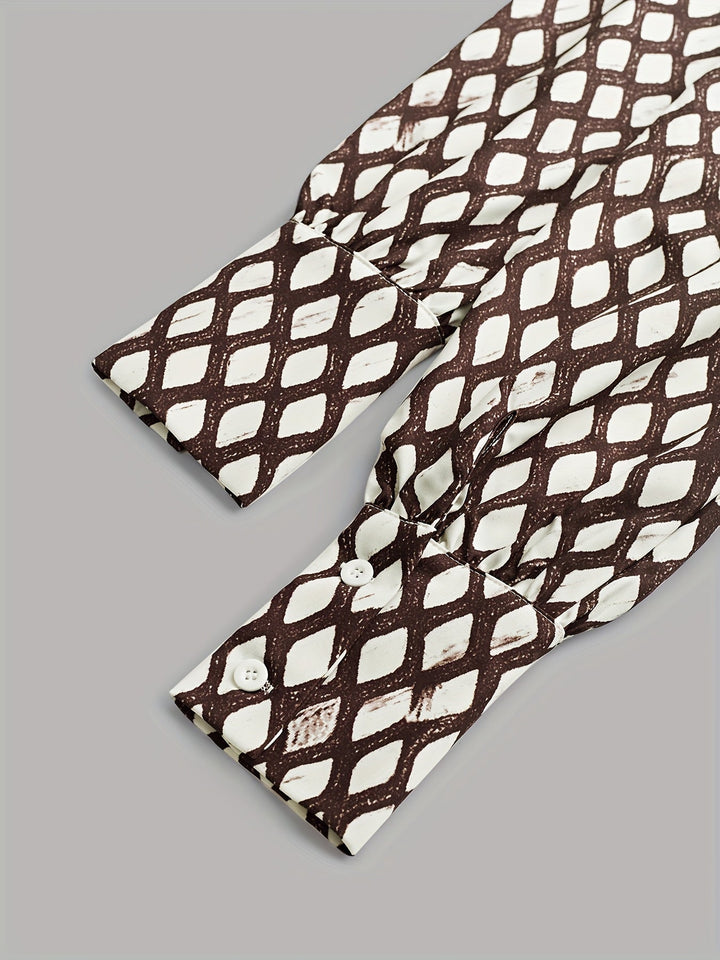 Zara lizzy | Vintage Rhombus Print Dress
