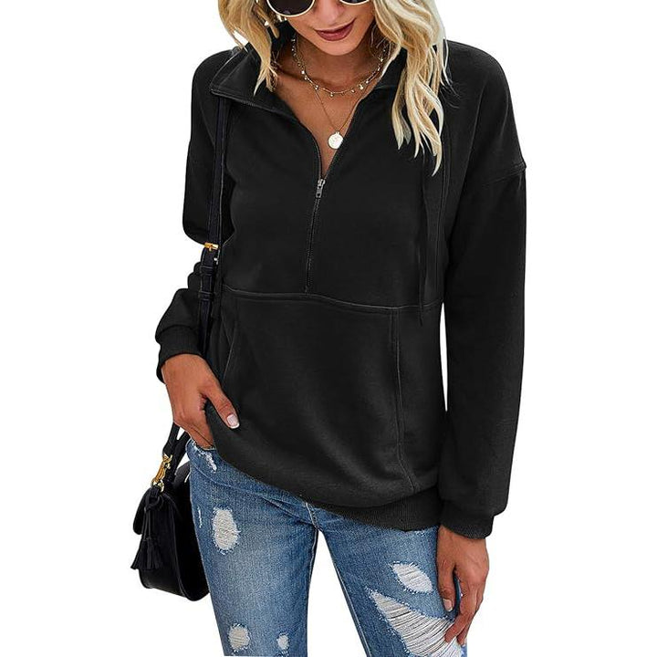 ANNIE™ - Lapel Zip-Up Sweatshirt for Women Casual Pullover