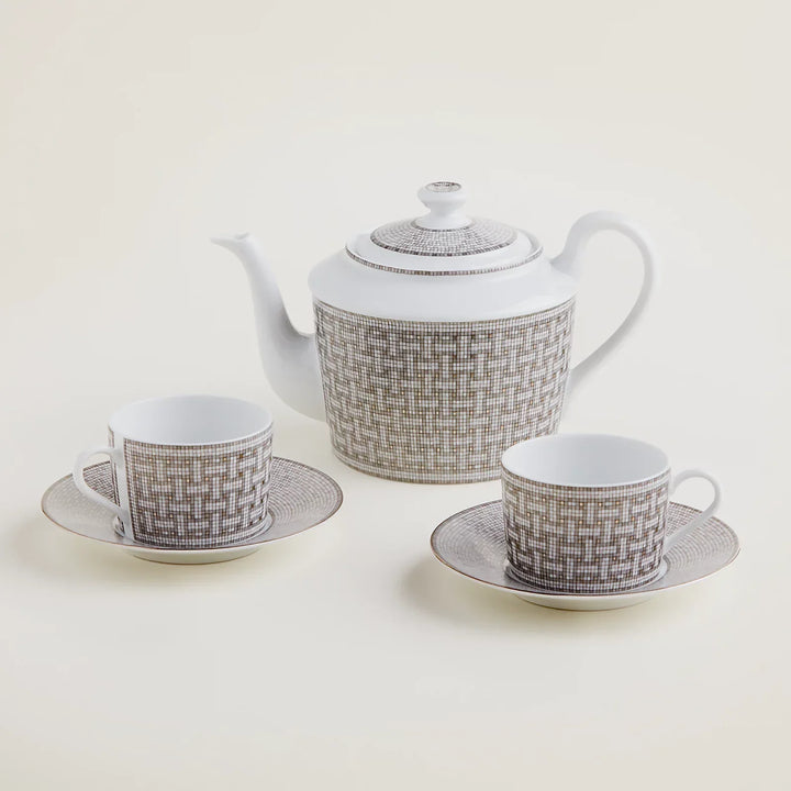 Mosaique au 24 Platinum & Gold Tea Set